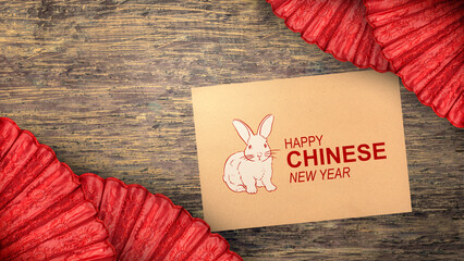 Poster - Happy Chinese New Year. Chinese New Year of Rabbit