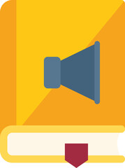 Poster - audio book icon flat vector. web video. internet education isolated