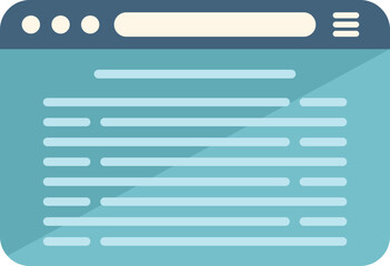 Poster - online web page icon flat vector. people course. home video isolated