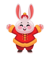 Sticker - happy chinese rabbit