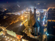 © Michal45 - Widok na Kościół Mariacki w Krakowie z drona o poranku
