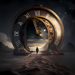 A time machine. A mystical clock standing in the middle of nowhere. A portal to another epoch