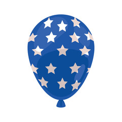 Sticker - blue balloon helium with stars