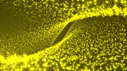 Poster - Abstract background with a dynamic wave. Abstract wave. Big data technology 3d rendering. Connecting background.