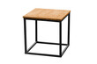 Small table wooden flat steel legs