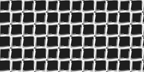 Poster - The grid drawn with a white marker. Vector seamless print for various surfaces. Stylish print for textiles, pillows, notebooks, cups, wallpapers, packaging, digital backgrounds.