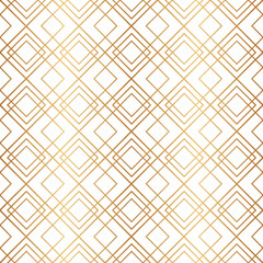 Poster - gold geometric seamless pattern. repeating fancy background. abstract golden lattice for design prin