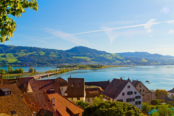 Wall Mural - Rapperswil-Jona nahe Zürich, Zürichsee, Schweiz