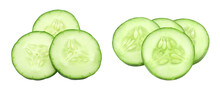 Sliced Cucumber Isolated, Transparent Png, Collection, PNG Format, Cut Out