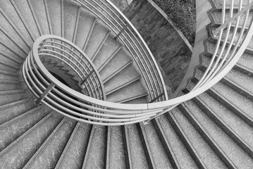Poster - Empty spiral staircase, viewed from top
