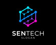 Letter S Blockchain Hexagon Network Technology Digital Connection Mesh Protection Vector Logo Design