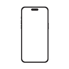 Wall Mural - mockup smart phone 14 on black color generation vector and screen png transparent and isolated for d