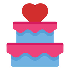 Canvas Print - Wedding Cake Icon