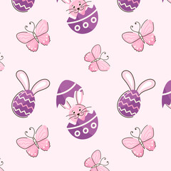 Poster - Set of Easter Flat Pattern Vector 

