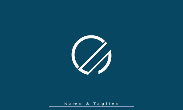 Alphabet letters Initials Monogram logo OS , SO