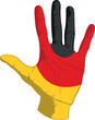 © Anton - Images of the German flag on a human hand.