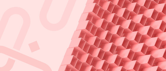 Aufkleber - Creative idea. Abstract Background Futuristic origami folding paper and Paper Cut for business success concept on red background. copy space, software, digital, banner -3d Rendering