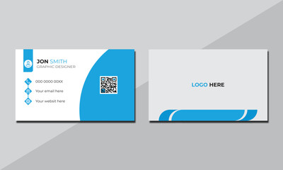 Wall Mural - Creative minimal unique business card design, Horizontal and vertical layout.