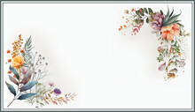 Romantic Flower Background/wallpaper For Desktops, Greeting Cards Or Invitations, Generative Ai, Digital Art