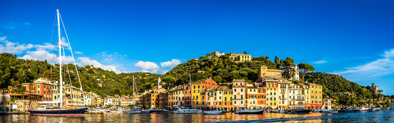 Poster - old town and port of Portofino in italy