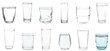 © Pixel-Shot - Many different glasses of water on white background