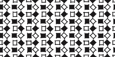Poster - Black andwhite casual checker shapes. For printing and use in seamless canvases. Textiles, cups, pillows, notebooks, wallpaper printing and stylish vector background.