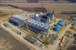 Aerial View of Natural Gas Fired Power Generation Station Under Construction
