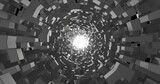 Fototapeta Do przedpokoju - abstract 3d background with circles infinite technology tunnel