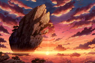 Wall Mural - meteors falling from the sky