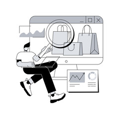 Poster - Market research studies abstract concept vector illustration. Explore new market segment, product testing, customers needs research, brand management studies, paid focus group abstract metaphor.