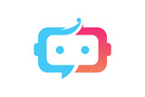 Fototapeta  - Chat bot logo icon vector isolated