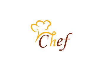 kitchen chef design logo template. vector illustrator.