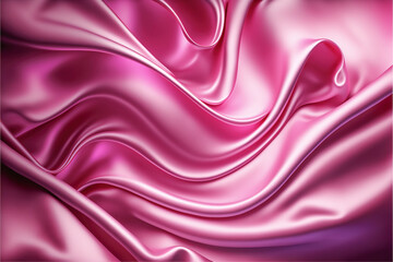 Wall Mural - Pink Silk Background. Created with Generative AI Technology