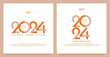 Happy new year 2024 square banner template. 2024 new year for greeting, calendar, poster, banner and post media template
