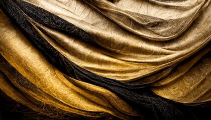 black and gold silk textured background