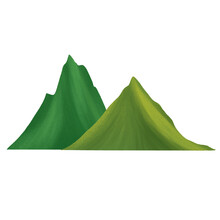 Green Mountain PNG Clipart Element
