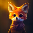 © Fernando - Adorable baby fox character design. cute fox cartoon animation