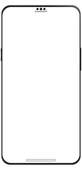 Wall Mural - Realistic model smartphone with transparent screen. Mobile phone new fancy design. Graphic illustration