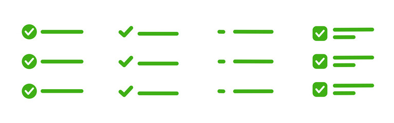 Aufkleber - Set of simple checklist with various concept design