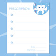 © Olga - Prescription or recipe, or blank for stomatologist, child stomatology.