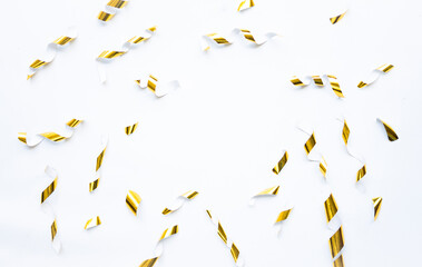 Poster - Golden confetti for celebration and party background