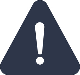 Warning message concept represented by exclamation mark icon. Exclamation symbol in triangle.