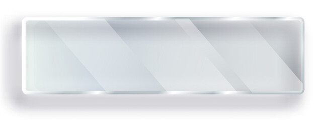 Leinwandbilder - Glass transparent board. PNG glass plates with a place for inscriptions isolated. 