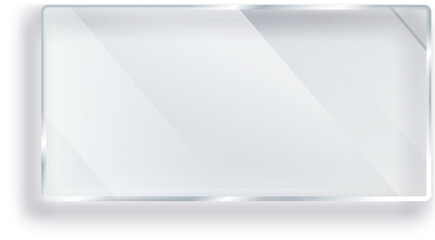 Leinwandbilder - Glass transparent  banners. PNG glass plates with a place for inscriptions isolated