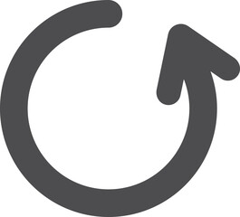 Poster - reload sign. rotating round arrow black symbol
