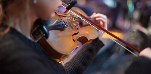 Wall Mural - violin at a concert