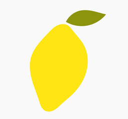 Wall Mural - lemon fruit flat icon.