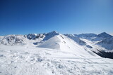 Fototapeta  - Tatry, góry, zima, śnieg, dolina, TPN, krajobraz,  panorama,