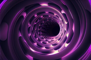 Poster - Abstract swirl tunnel with purple light on a background pattern textured for design.	