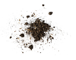 Poster - brown soil for plants isolated